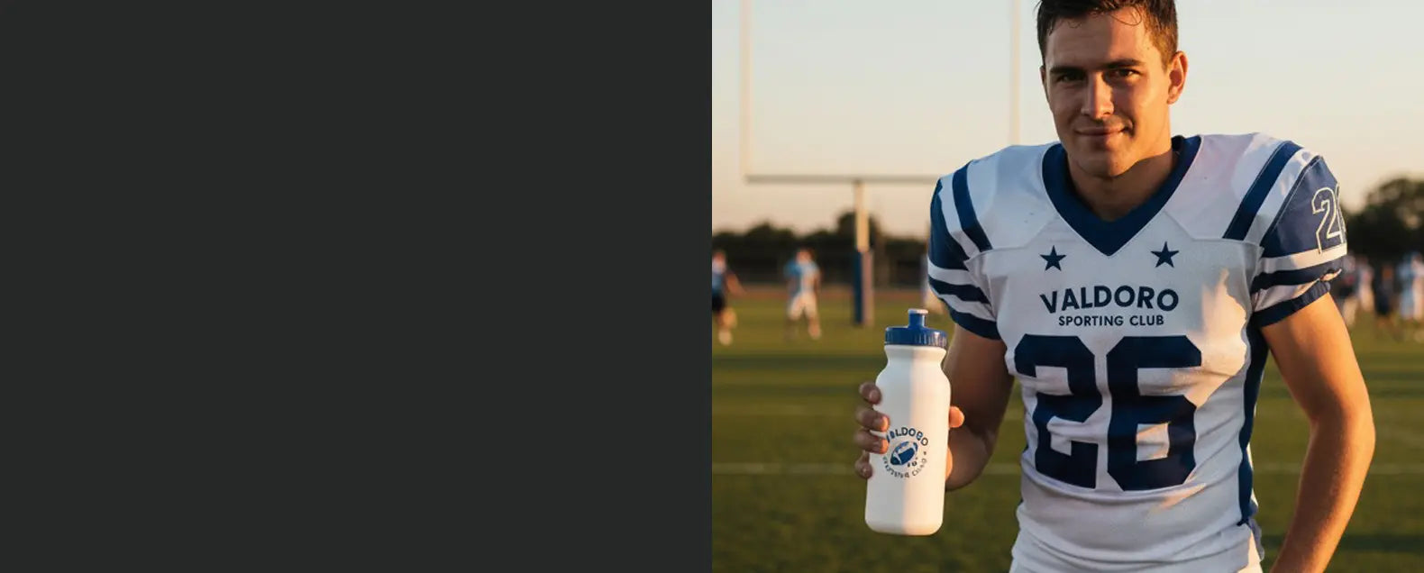 Personalized 20 oz sports water bottle for cycling and fitness teams