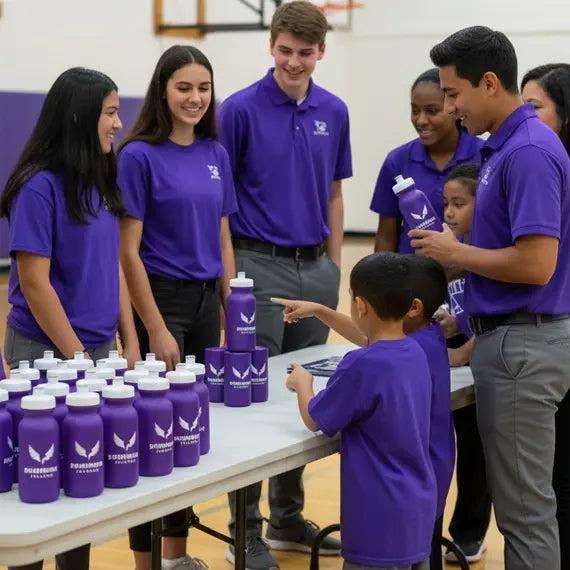 Custom 20 oz sports & bike water bottle with team logo – HDPE plastic design