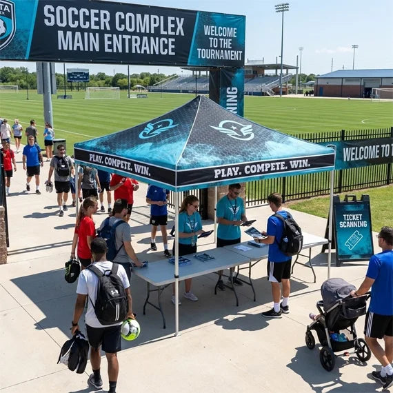 Custom Outdoor Event Tent with Team Logo – Durable, Professional Design