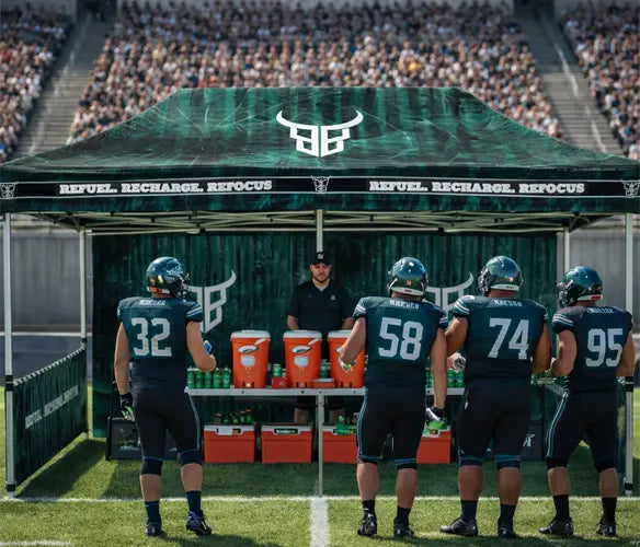 Durable 10' x 20' custom outdoor event tent with full-color branding