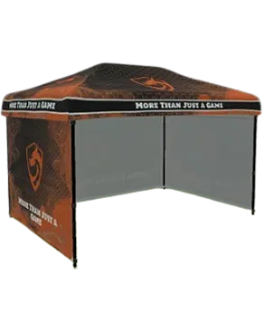 Hoopsking 10' x 15' custom outdoor event tent with 600D weather-resistant fabric