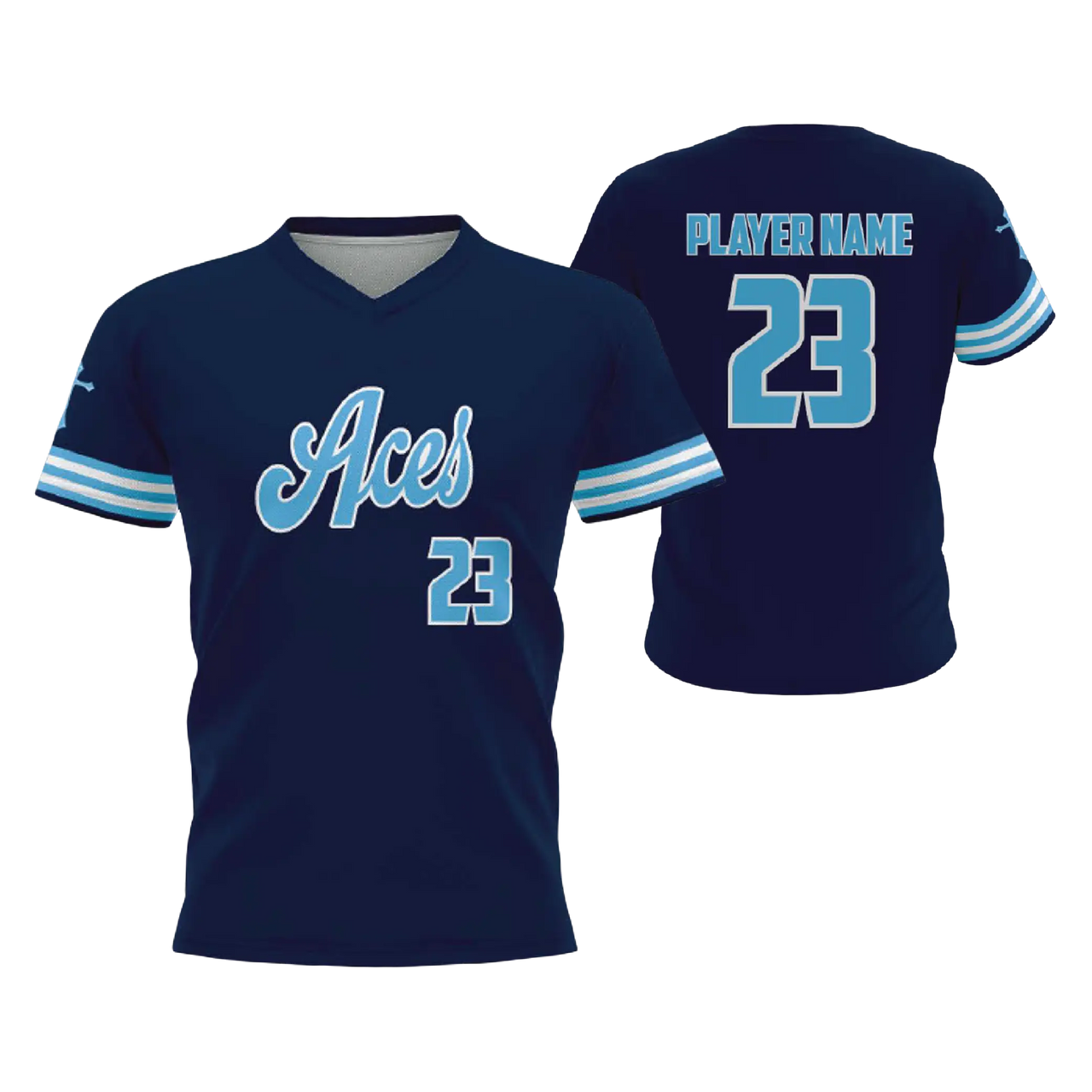 V-Neck Pullover Baseball Jersey