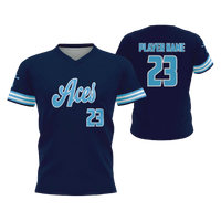 Thumbnail for V-Neck Pullover Baseball Jersey