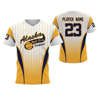 Thumbnail for V-Neck Short Sleeve Pullover Softball Jersey