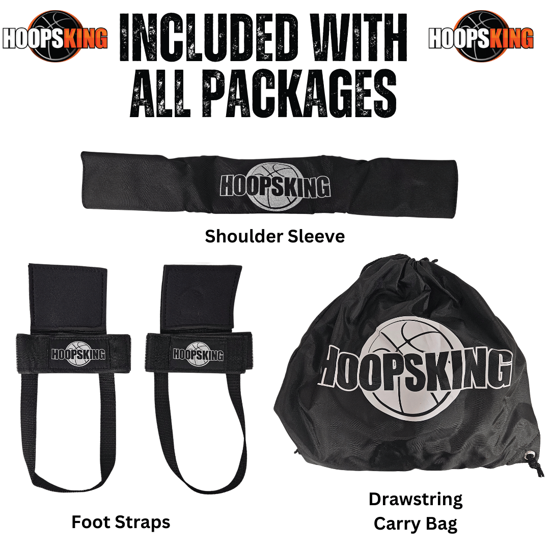 Vertical Blitz shoulder sleeve, foot stirrups, and storage bag accessory set