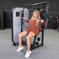 Thumbnail for Vogue Chest Press - Muscle D Fitness - Adjustable Seat - Pin Selectorized - Pec Workout