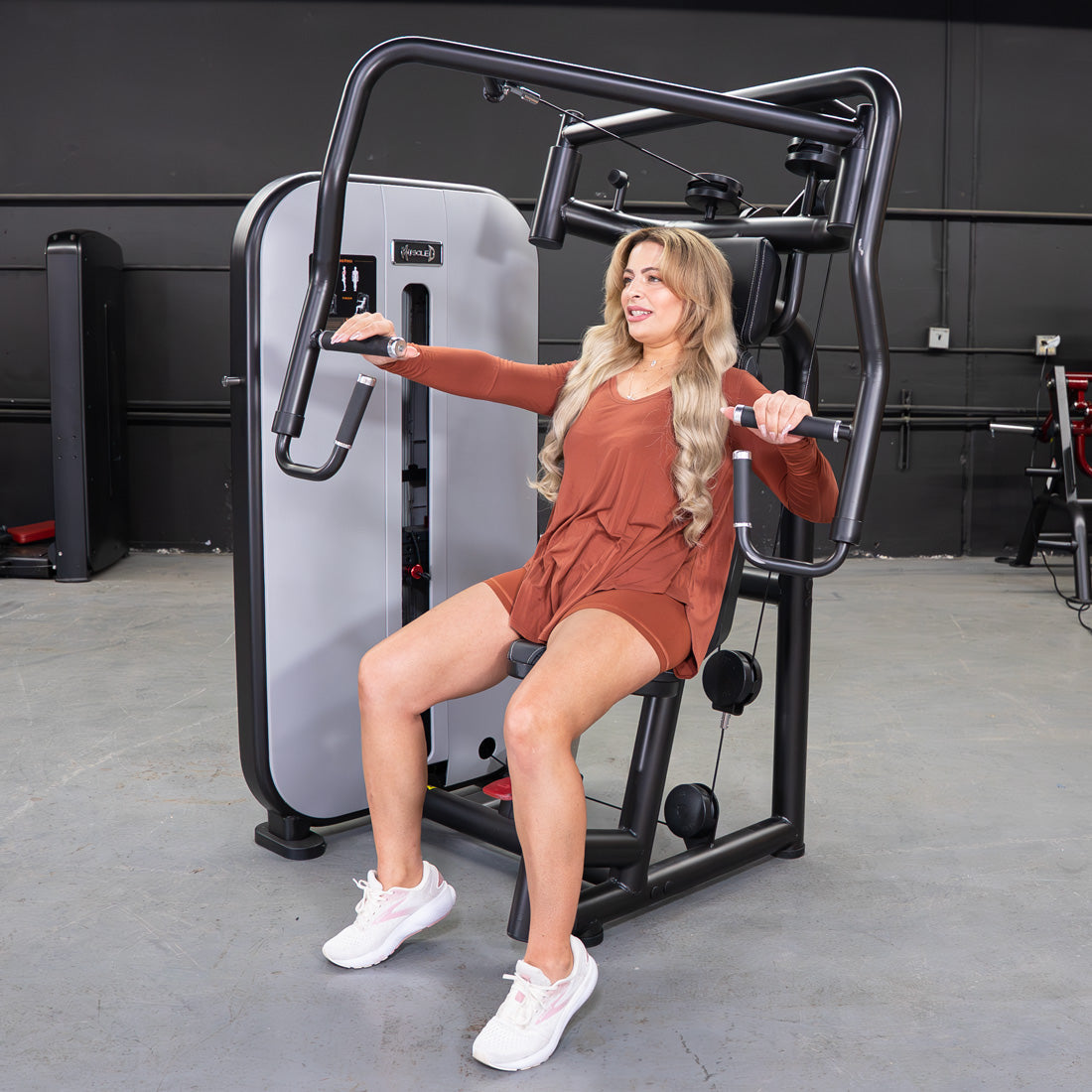 Vogue Chest Press - Muscle D Fitness - Adjustable Seat - Pin Selectorized - Pec Workout