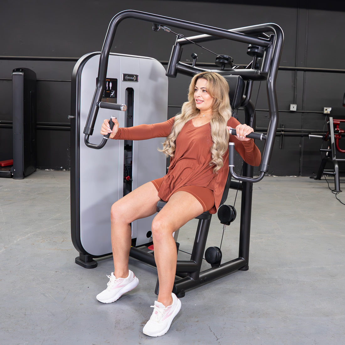 Vogue Chest Press - Muscle D Fitness - Adjustable Seat - Pin Selectorized - Pec Workout