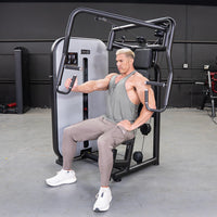 Thumbnail for Vogue Chest Press - Muscle D Fitness - Adjustable Seat - Pin Selectorized - Pec Workout
