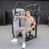 Thumbnail for Vogue Chest Press - Muscle D Fitness - Adjustable Seat - Pin Selectorized - Pec Workout