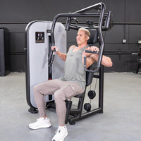 Thumbnail for Vogue Chest Press - Muscle D Fitness - Adjustable Seat - Pin Selectorized - Pec Workout
