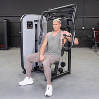 Thumbnail for Vogue Chest Press - Muscle D Fitness - Adjustable Seat - Pin Selectorized - Pec Workout