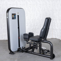 Thumbnail for Gray and black inner/outer thigh workout machine with adjustable seat and pin selectorized weight stack.