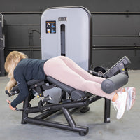 Thumbnail for Vogue Leg Extension/Prone Leg Curl Combo - Muscle D Fitness - Seated - Adjustable - Pin Selectorized - Quads Hamstring Machine