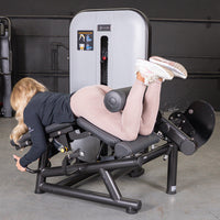 Thumbnail for Vogue Leg Extension/Prone Leg Curl Combo - Muscle D Fitness - Seated - Adjustable - Pin Selectorized - Quads Hamstring Machine
