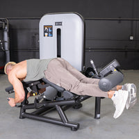Thumbnail for Vogue Leg Extension/Prone Leg Curl Combo - Muscle D Fitness - Seated - Adjustable - Pin Selectorized - Quads Hamstring Machine
