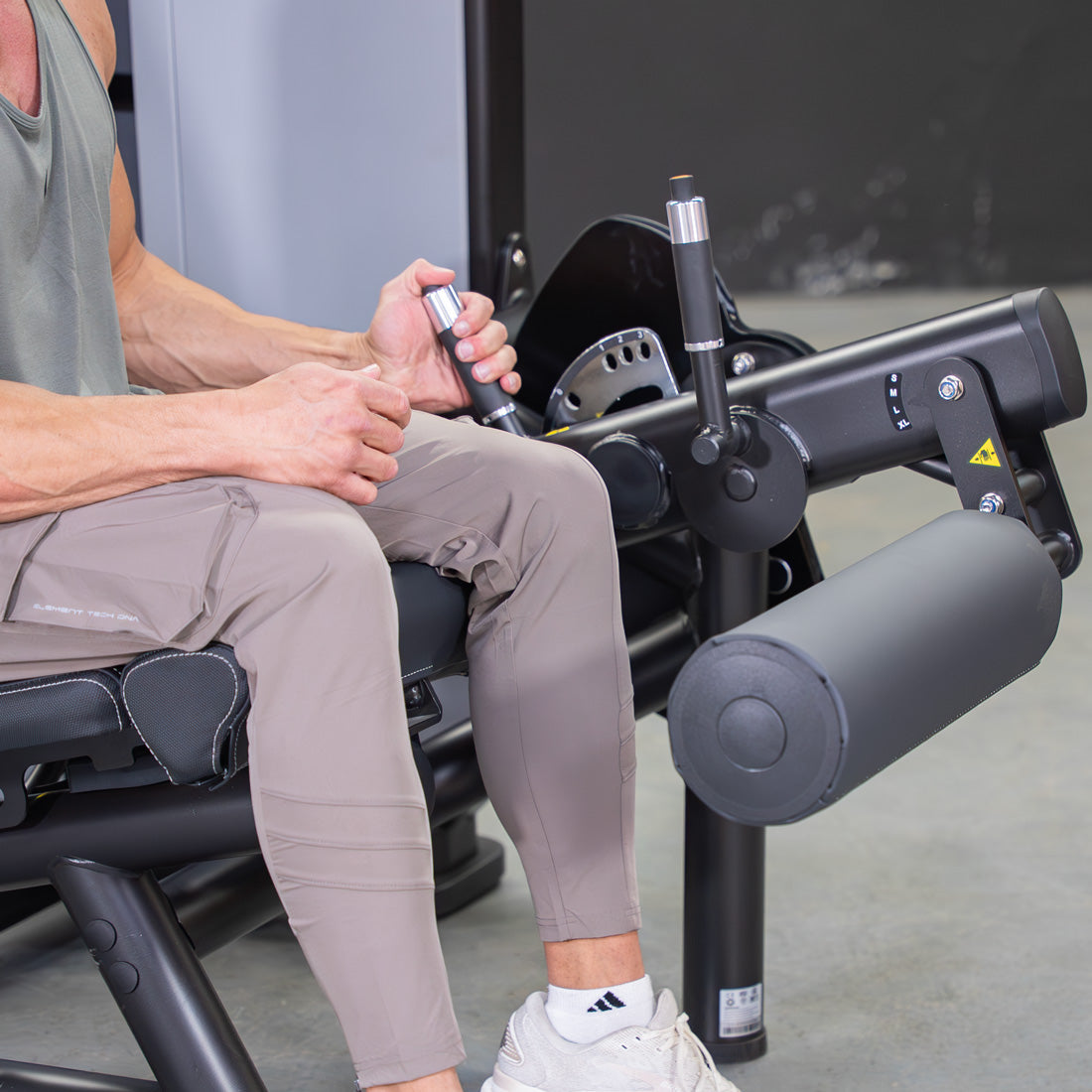 Vogue Leg Extension/Prone Leg Curl Combo - Muscle D Fitness - Seated - Adjustable - Pin Selectorized - Quads Hamstring Machine
