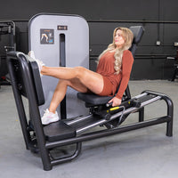 Thumbnail for Vogue Leg Press - Muscle D Fitness - Adjustable Seat - Pin Selectorized - Quads Glutes Calf Workout