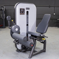 Thumbnail for Gray and black seated leg curl machine with adjustable seat and pin selectorized weight stack.