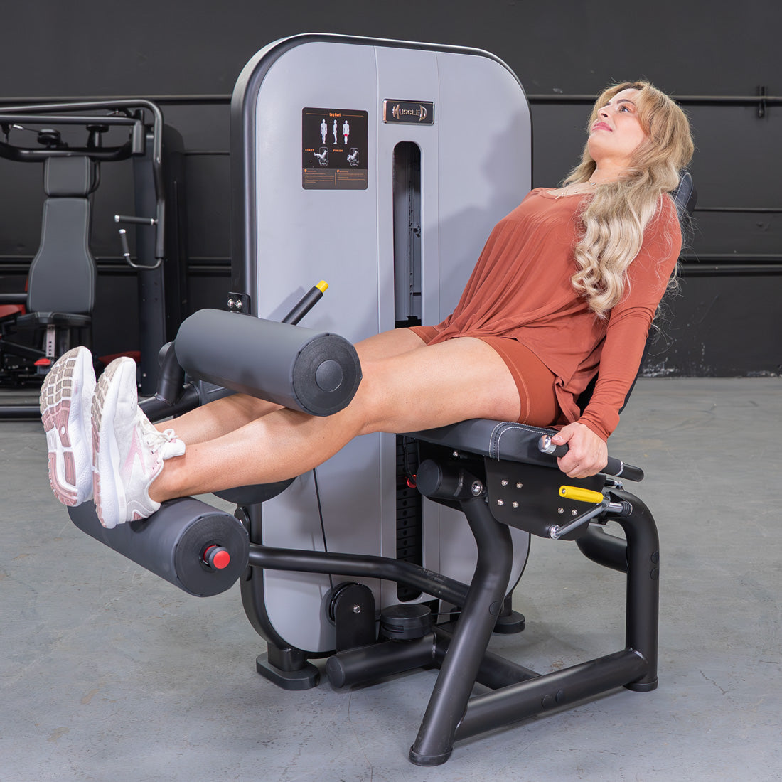 Vogue Seated Leg Curl - Muscle D Fitness - Adjustable Seat - Pin
