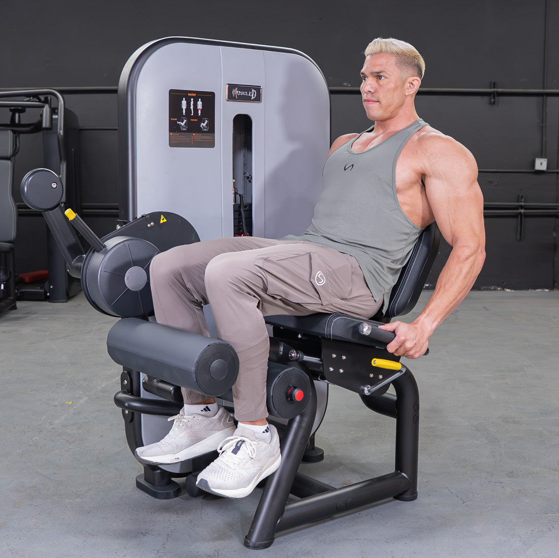 Vogue Seated Leg Curl - Muscle D Fitness - Adjustable Seat - Pin