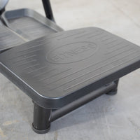 Thumbnail for Close-up of a black fitness machine footplate with 