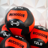 Thumbnail for Medicine Ball / Wall Ball - Muscle D Fitness - Heavy Duty Stitching - Multi-Panel Design - 14