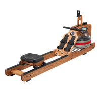 Thumbnail for Water Rower - Muscle D Fitness - Wooden Seated Adjustable Water Rower