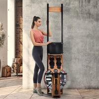 Thumbnail for Water Rower - Muscle D Fitness - Wooden Seated Adjustable Water Rower