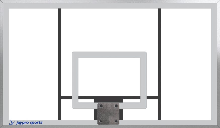 Basketball System - Gooseneck (4-1/2 in. Pole with 4 ft. Offset) - 72 in. Acrylic Board - Flex Rim Goal