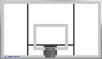 Thumbnail for Basketball System - Straight Post (4-1/2 in. Pole with 4 ft. Offset) - 72 in. Acrylic Backboard - Double Rim Goal