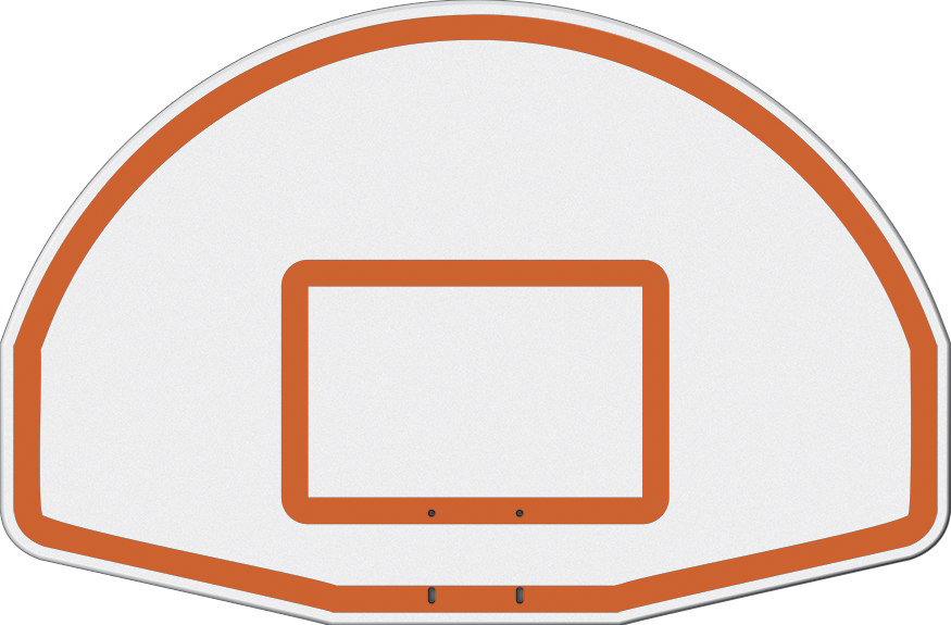 Basketball System - Straight Post (4-1/2 in. Pole with 4 ft. Offset) - 36 in. Aluminum Fan Backboard - Playground Goal