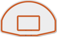 Thumbnail for Basketball System - Gooseneck (4-1/2 in. Pole with 4 ft. Offset) - 72 in. Perforated Steel Board - Double Rim Goal