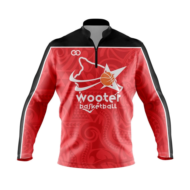 Custom ¼ Zip Long Sleeve Basketball  Shooting Shirts