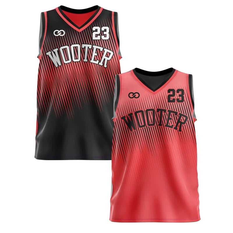 Custom Reversible V-Neck Basketball Jerseys