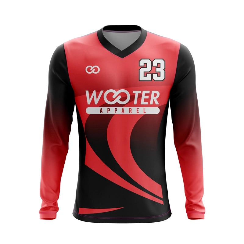 Custom Long Sleeve V-Neck Volleyball Jerseys