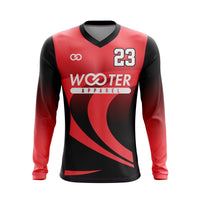 Thumbnail for Custom Long Sleeve V-Neck Volleyball Jerseys