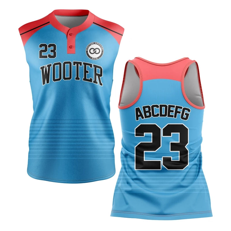 Custom Racerback 2-Button Baseball Jerseys