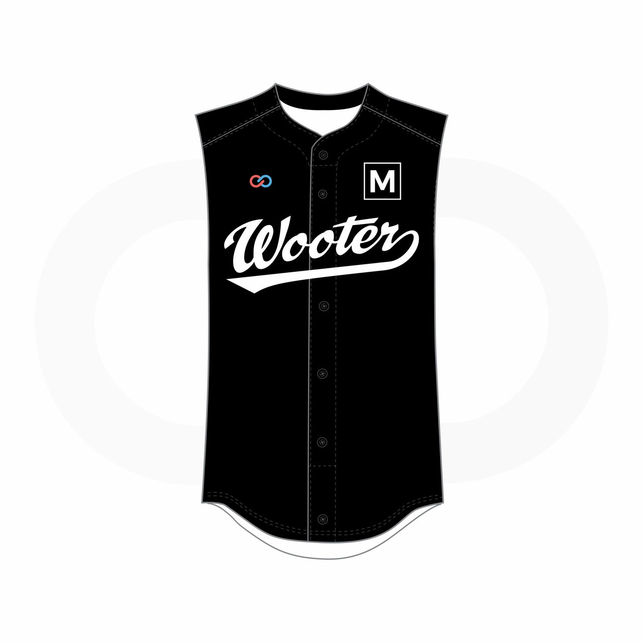 Lightweight Sleeveless Button-Down Baseball Jerseys - Sizing Kits