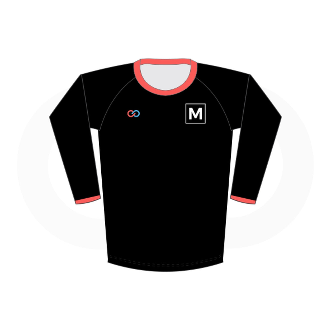 Long Sleeve Crew Neck Volleyball Jerseys - Sizing Kits