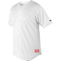 Thumbnail for Rawlings Mens Adult Premium Full-Button Short Sleeve Baseball Jersey