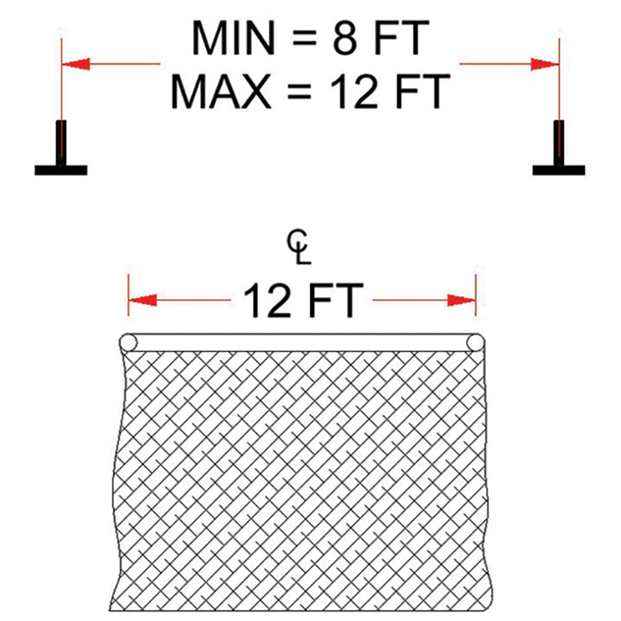 Ceiling Mounting Kit - Parallel - Spanning 8 ft. to 12 ft. On Center