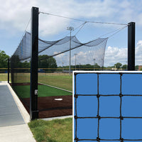 Thumbnail for Batting Tunnel Net - All-Star - #36 Knotted Nylon Net - 1-3/4 in. Square Mesh (55 ft.L x 12 ft.W x 12 ft.H)