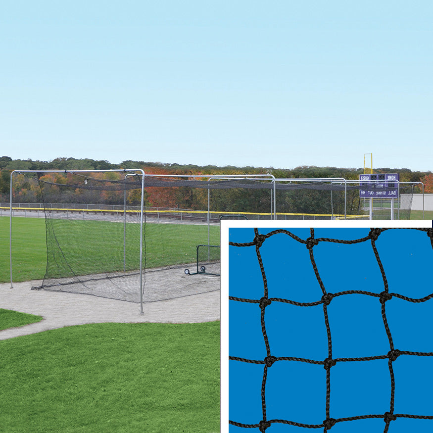 Batting Tunnel Net - #24 - 2mm Poly Fiber Net - 1-3/4 in. Square Mesh (70 ft.L x 12 ft.W x 12 ft.H)