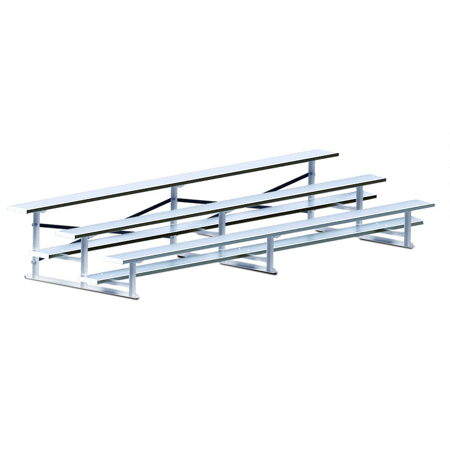 Bleacher - 15 ft. (3 Row - Single Foot Plank) - Standard, Outdoor