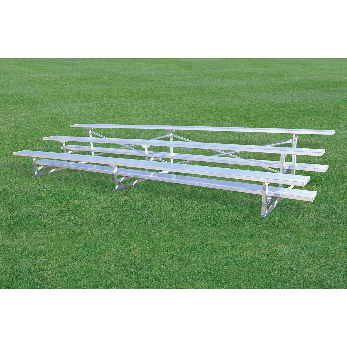 Bleacher - 15 ft. (3 Row - Single Foot Plank) - Standard, Outdoor