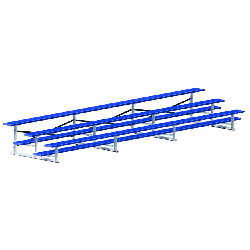 Bleacher - 21 ft. (3 Row - Single Foot Plank) - Standard, Outdoor (Powder Coated)