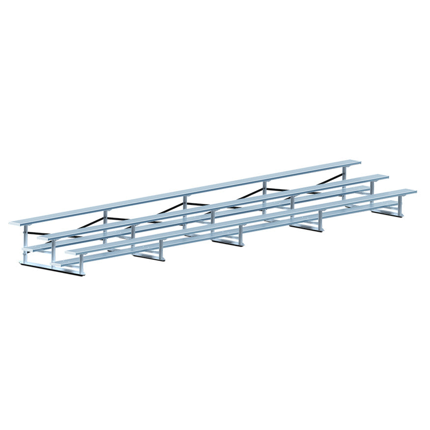 Bleacher - 27 ft. (3 Row - Single Foot Plank) - Standard, Outdoor