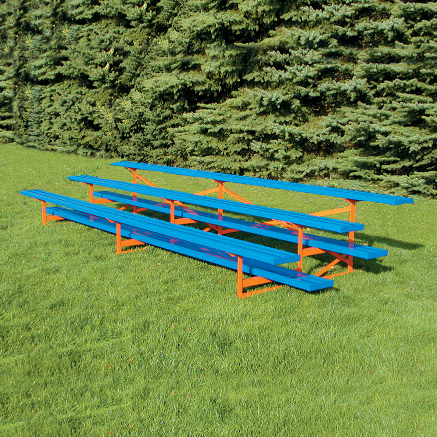 Bleacher - 15 ft. (3 Row - Single Foot Plank) - All Aluminum (Powder Coated)