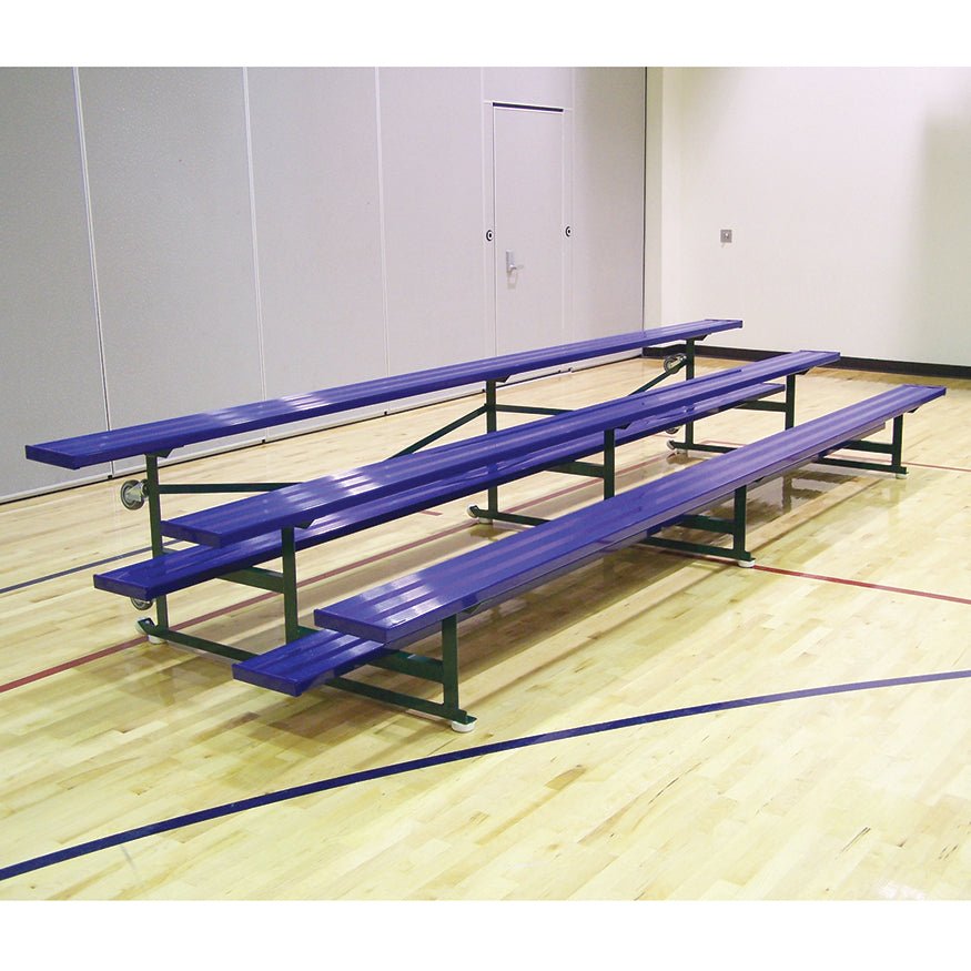 Bleacher - 15 ft. (3 Row - Single Foot Plank) - Tip & Roll (Powder Coated)